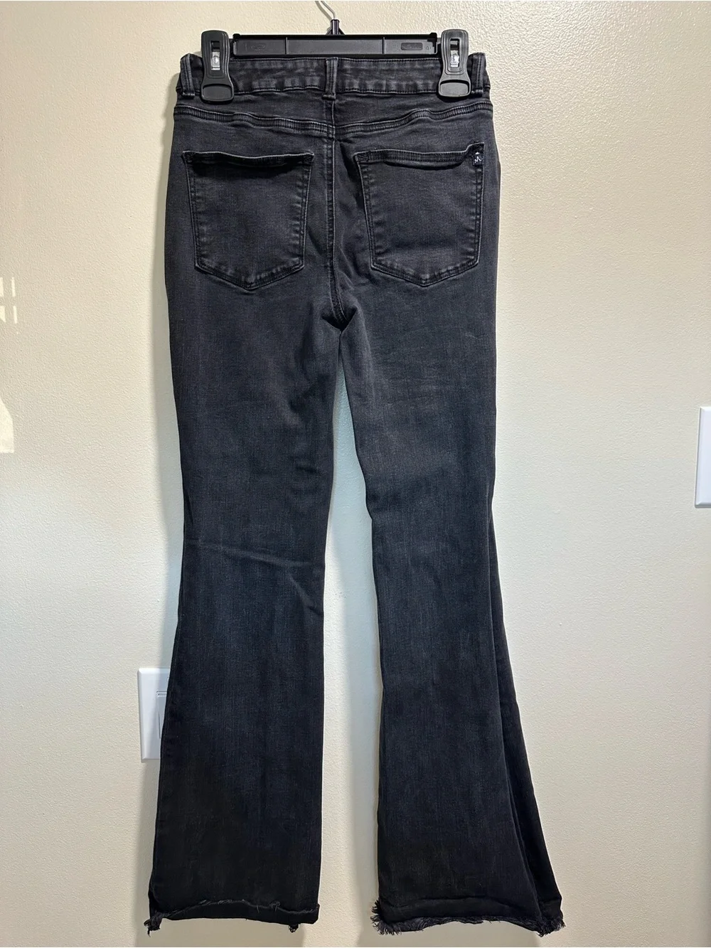 Maurices Black Flare High Rise Jeans with Button Fly
